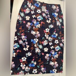 NWT J.Jill skirt midi purple floral M